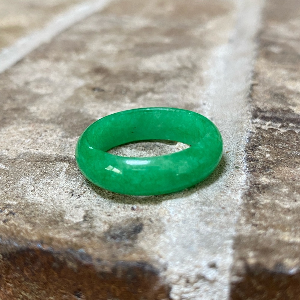 GENUINE JADE Stacking Ring Wedding Band